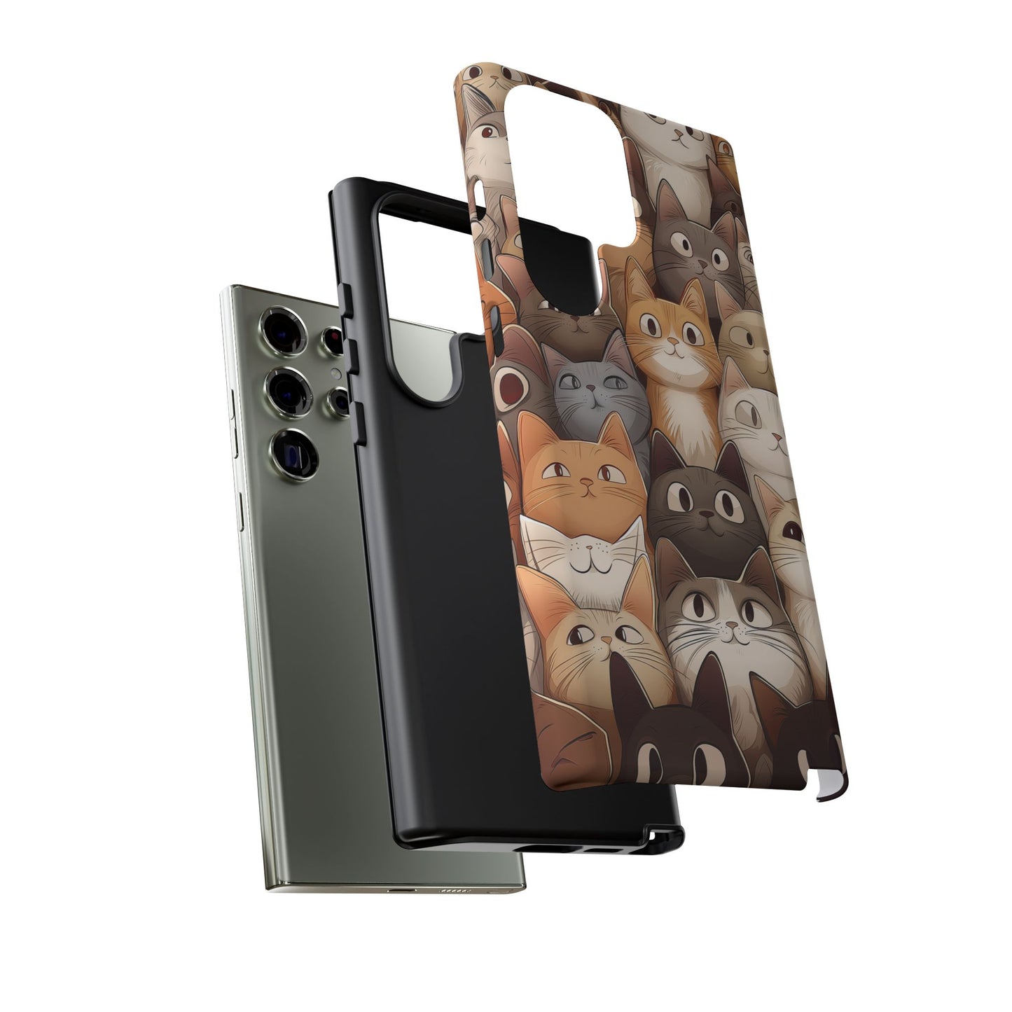 Feline Harmony - A Tapestry of Cats - Phone Case