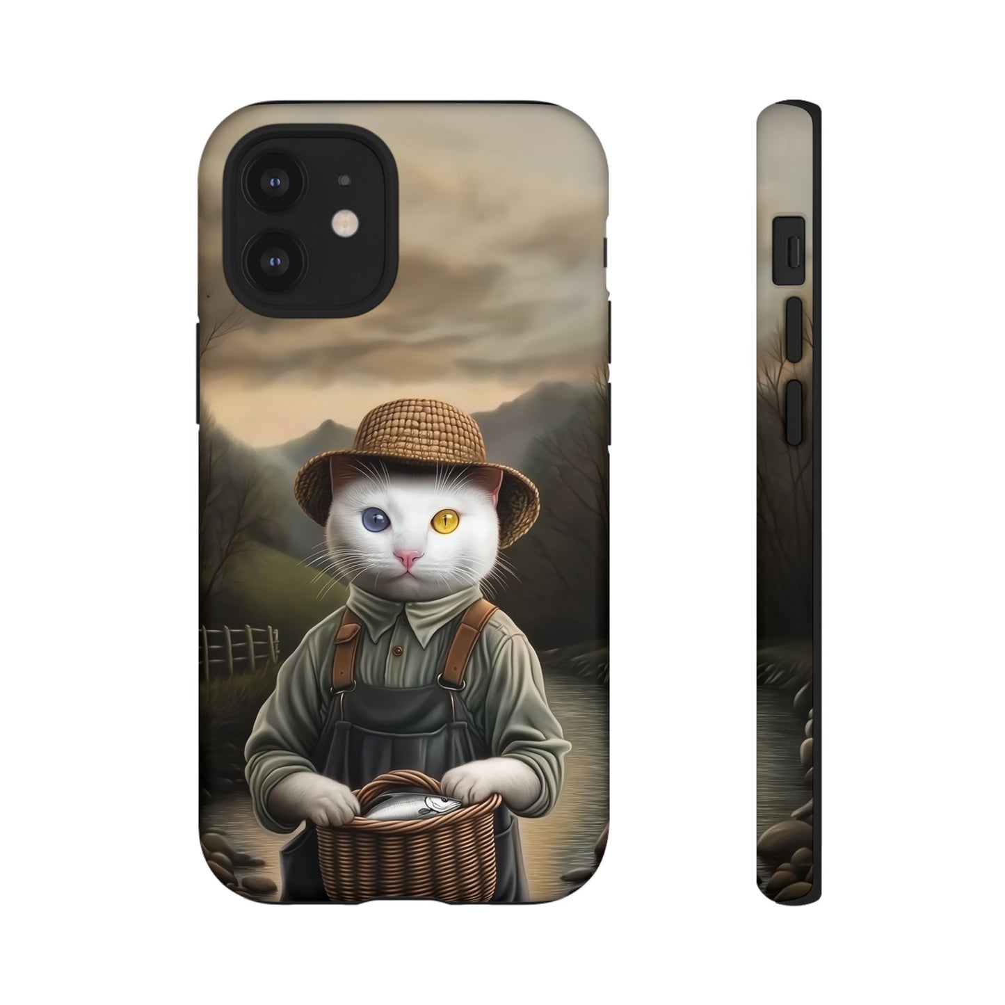 Custom Cat Portraiture Phone Case Vintage Character