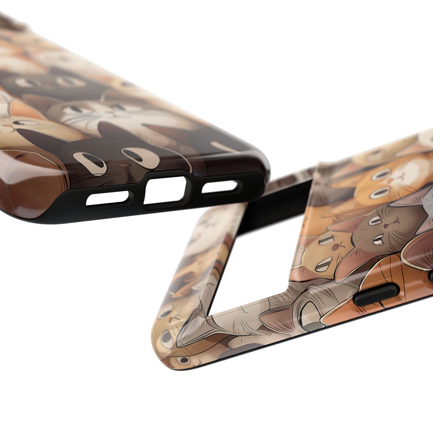 Feline Harmony - A Tapestry of Cats - Phone Case