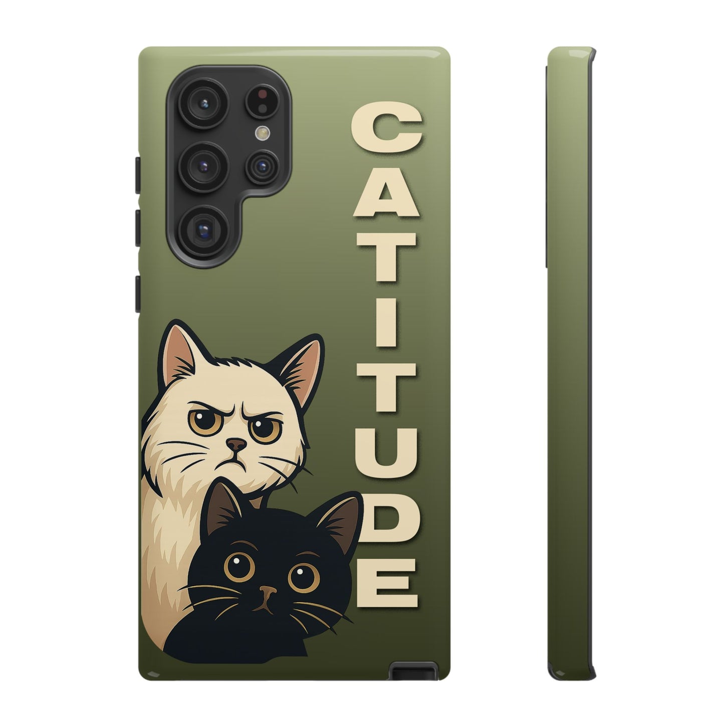 Catitude Angry Cat & Kitten Phone Case