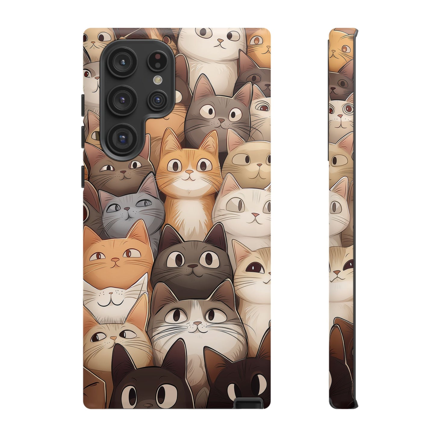 Feline Harmony - A Tapestry of Cats - Phone Case
