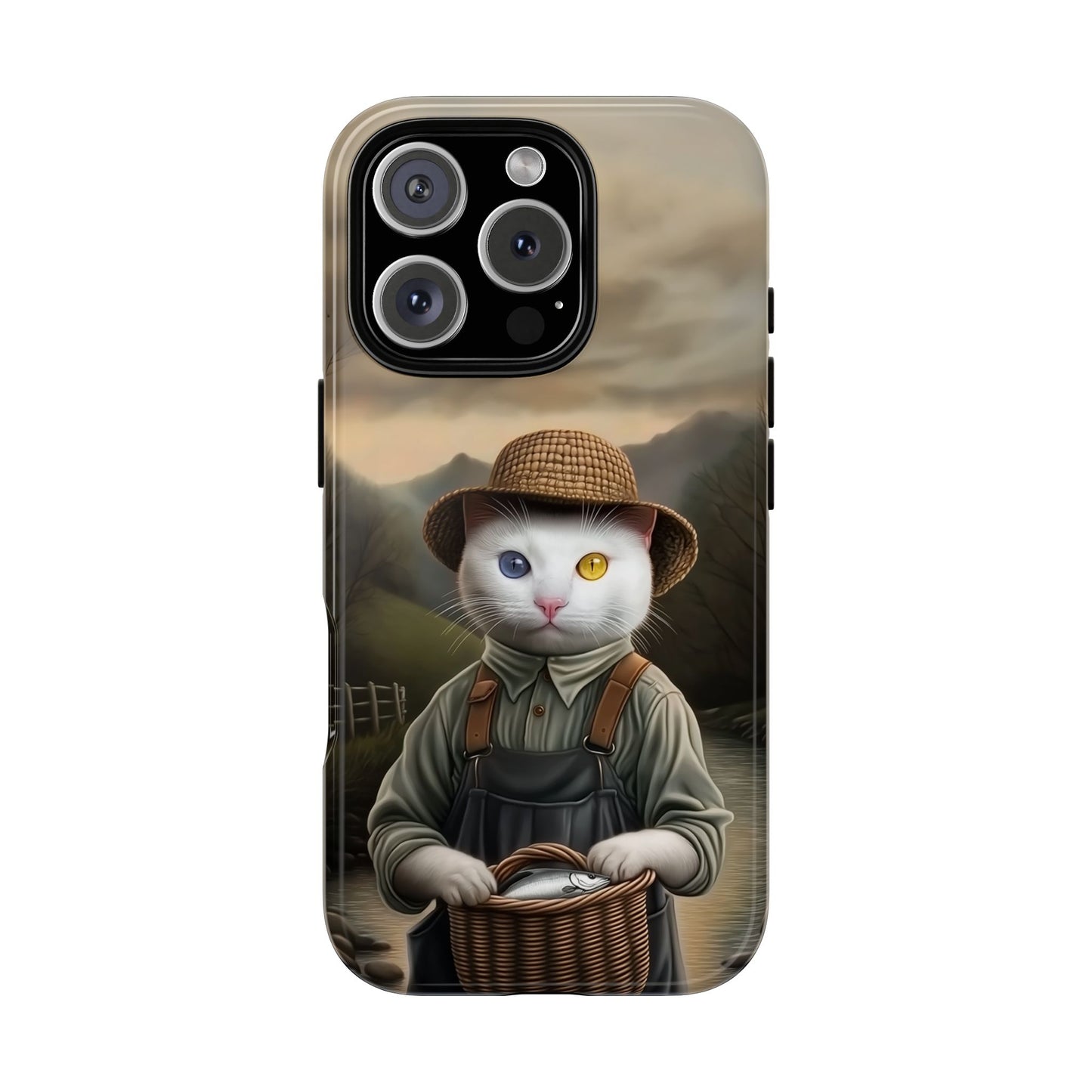 Custom Cat Portraiture Phone Case Vintage Character