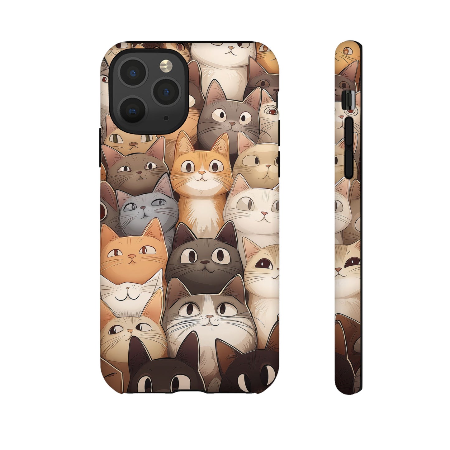 Feline Harmony - A Tapestry of Cats - Phone Case