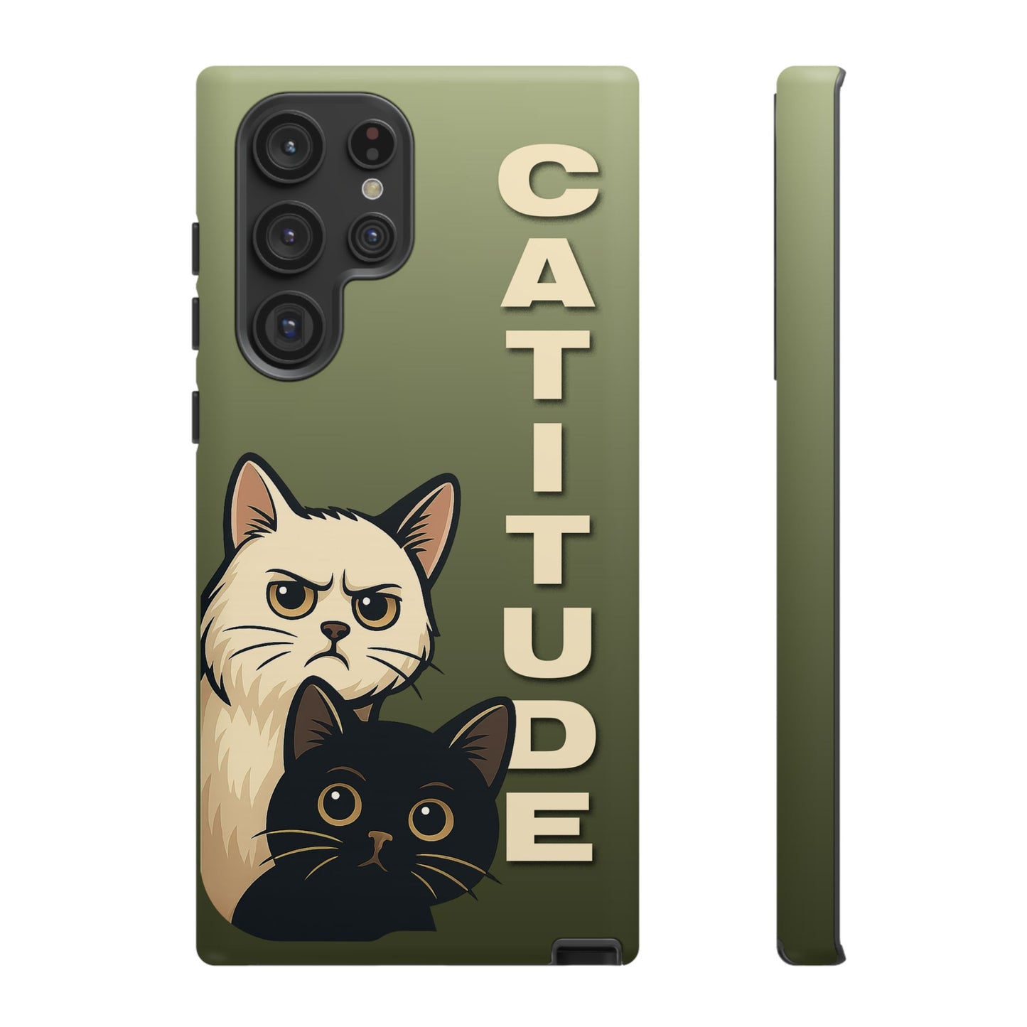 Catitude Angry Cat & Kitten Phone Case