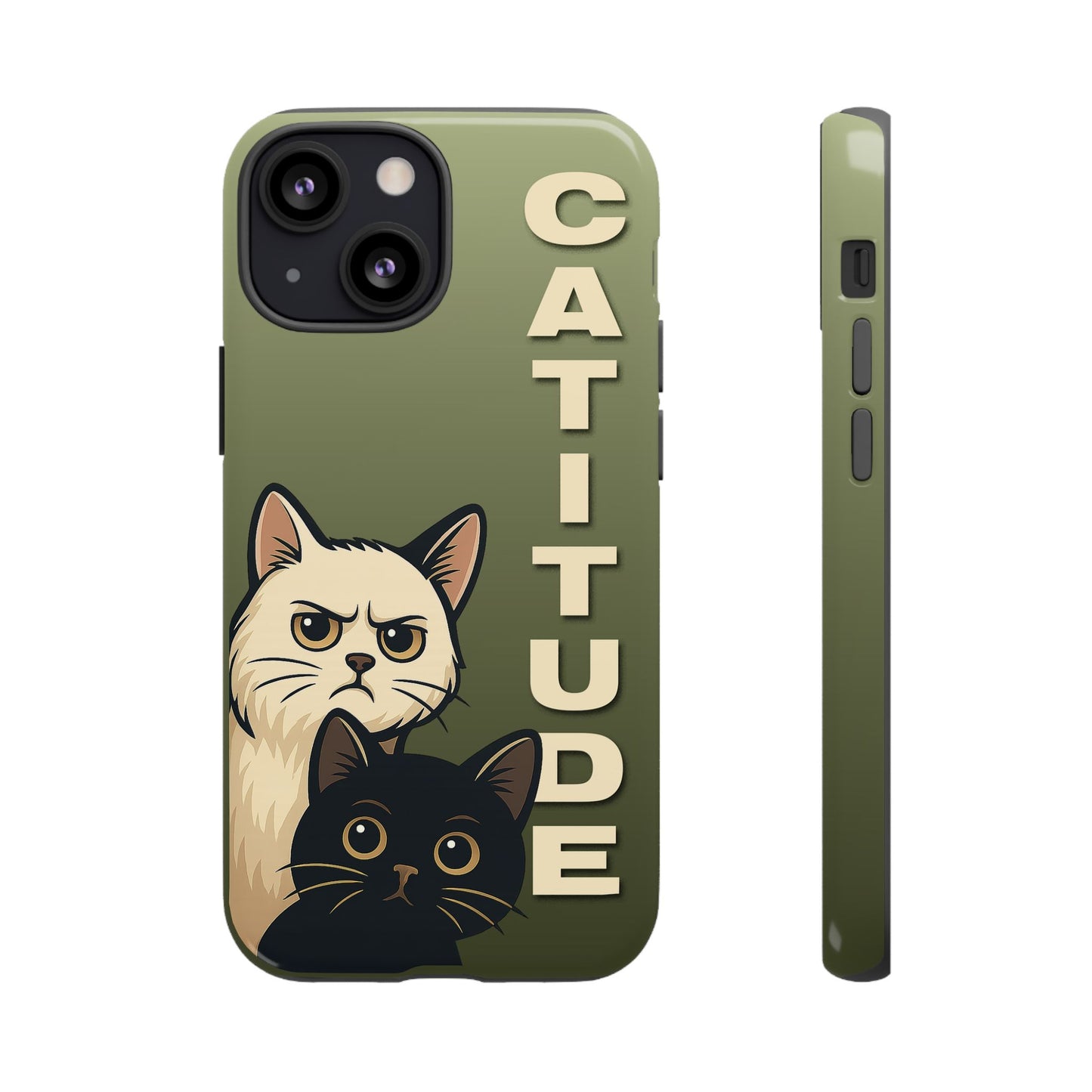 Catitude Angry Cat & Kitten Phone Case