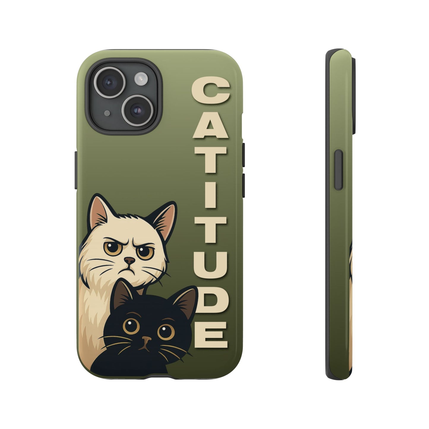 Catitude Angry Cat & Kitten Phone Case