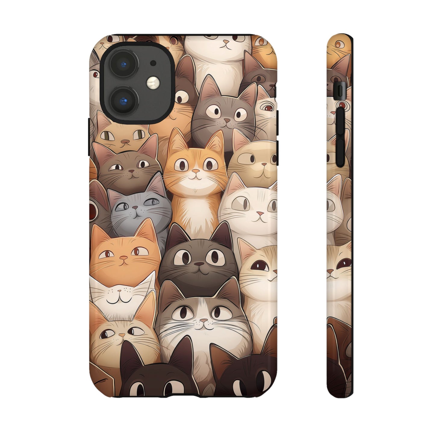 Feline Harmony - A Tapestry of Cats - Phone Case