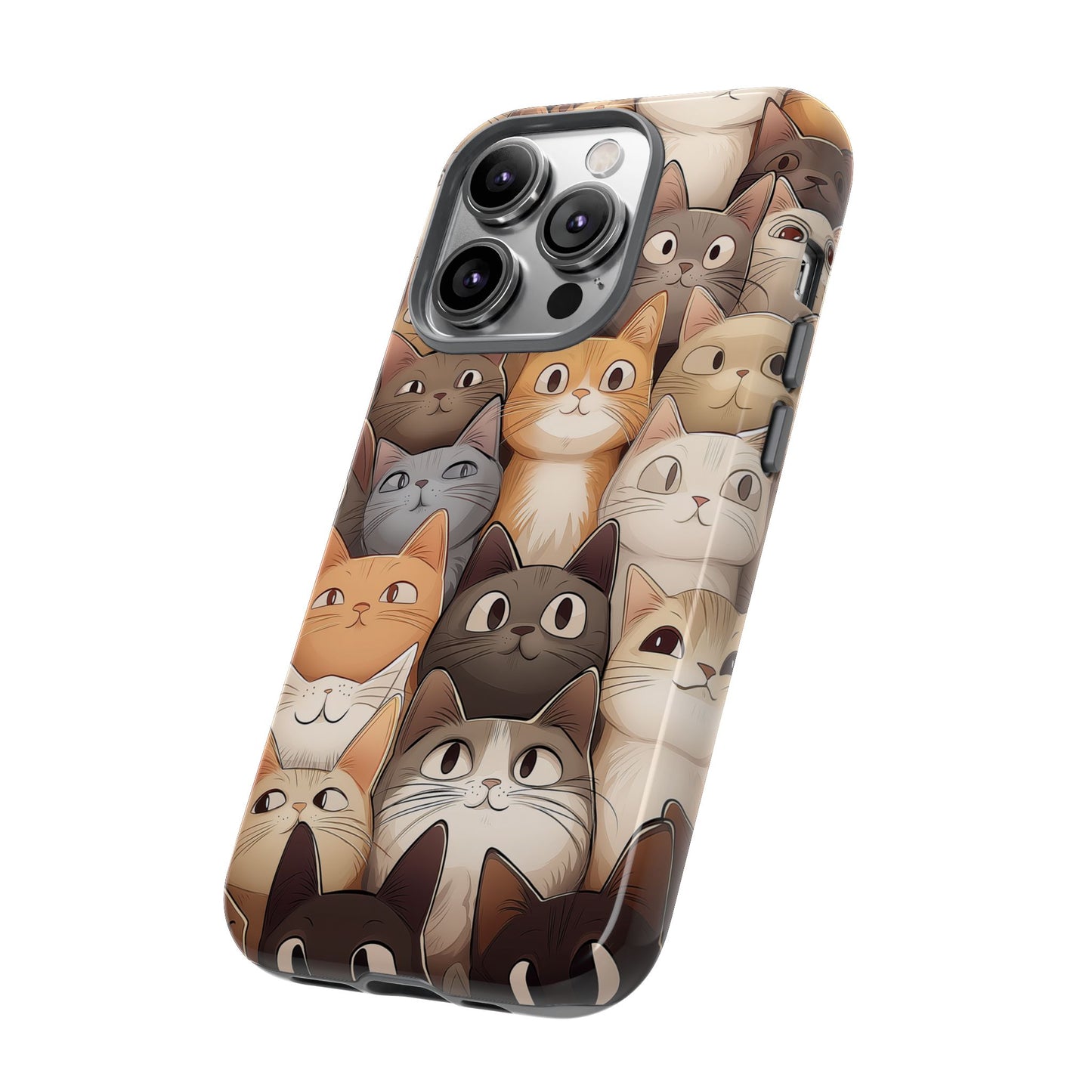 Feline Harmony - A Tapestry of Cats - Phone Case