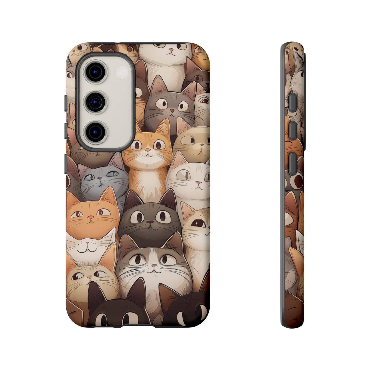 Feline Harmony - A Tapestry of Cats - Phone Case