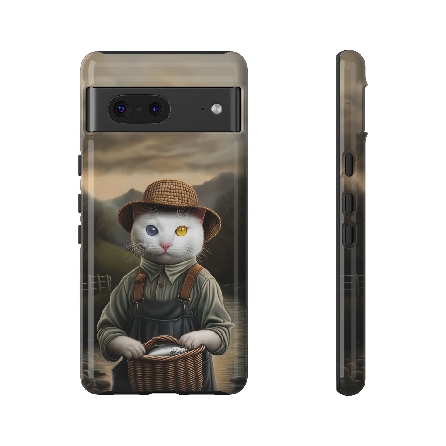 Custom Cat Portraiture Phone Case Vintage Character