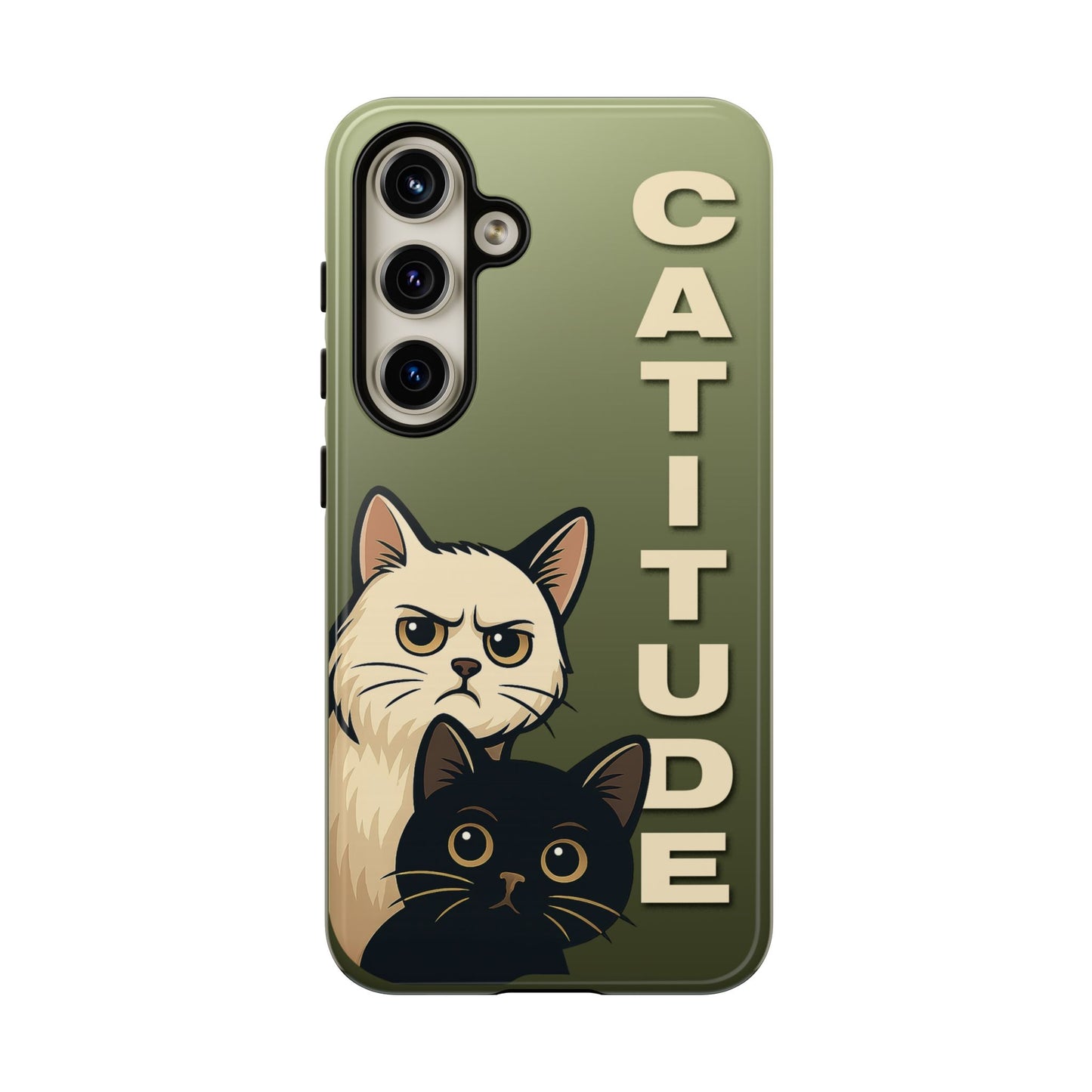 Catitude Angry Cat & Kitten Phone Case