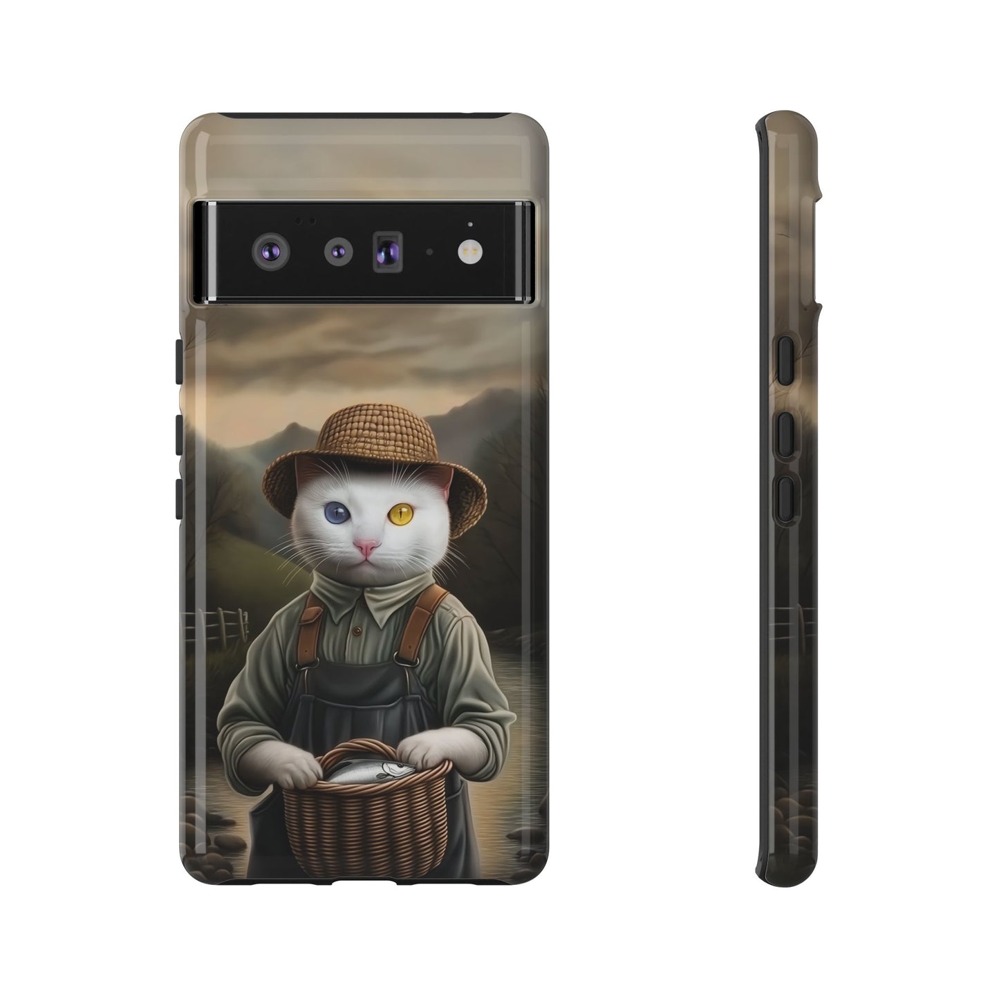 Custom Cat Portraiture Phone Case Vintage Character