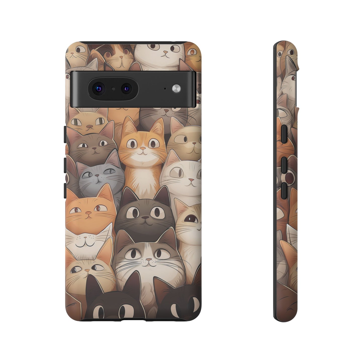Feline Harmony - A Tapestry of Cats - Phone Case