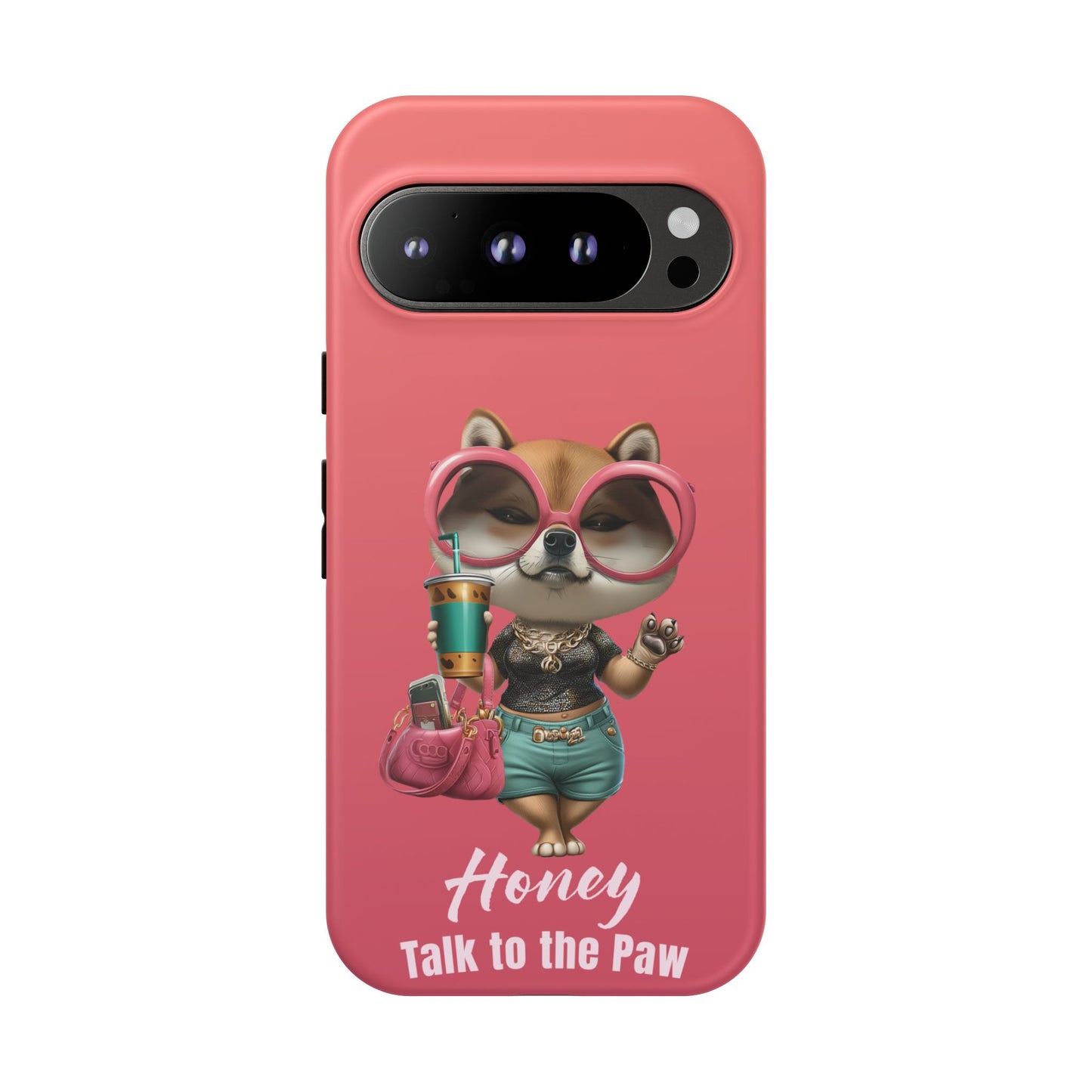 Honey Talk to the Paw Shiba Inu Phone Case Glam Dog Attitude Design