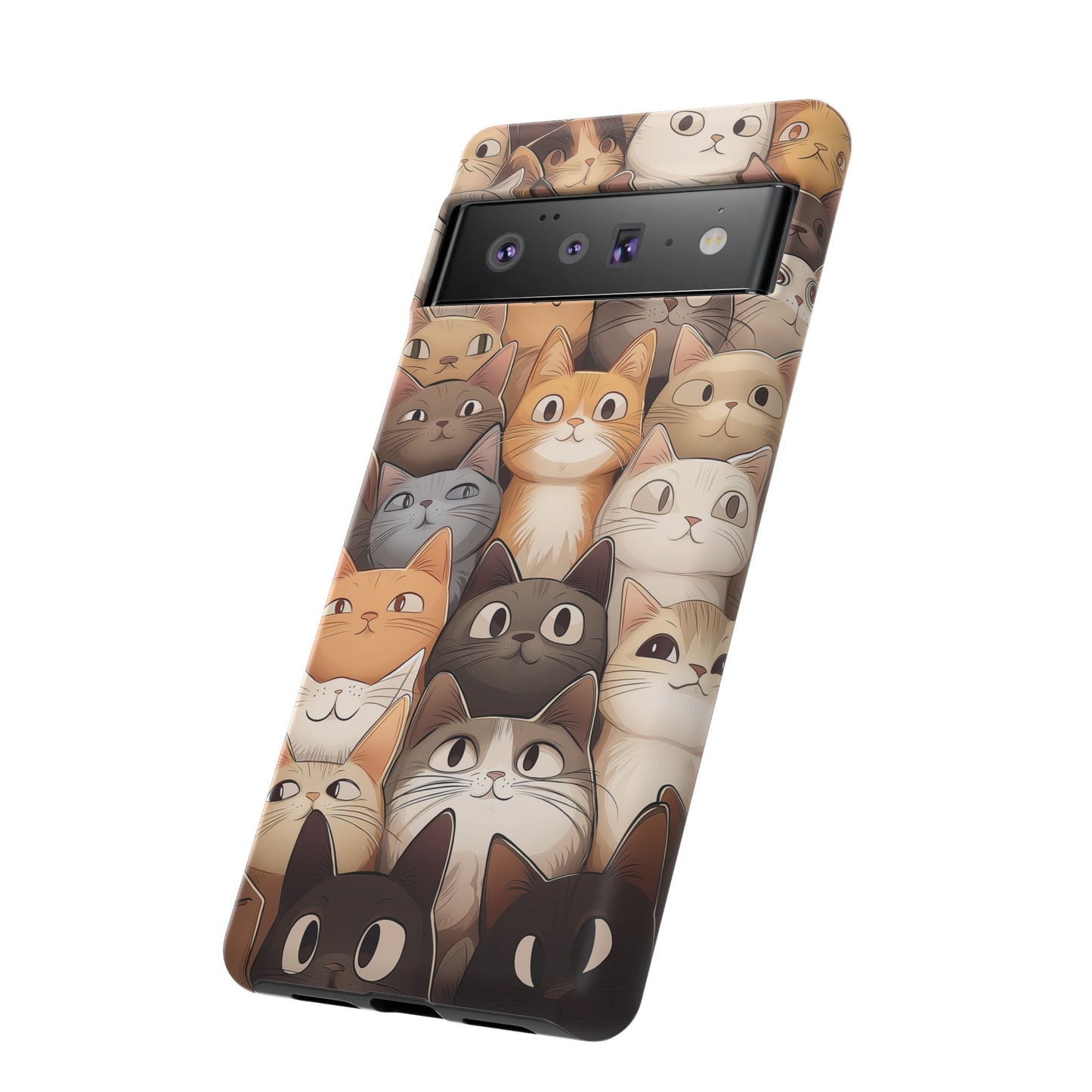 Feline Harmony - A Tapestry of Cats - Phone Case