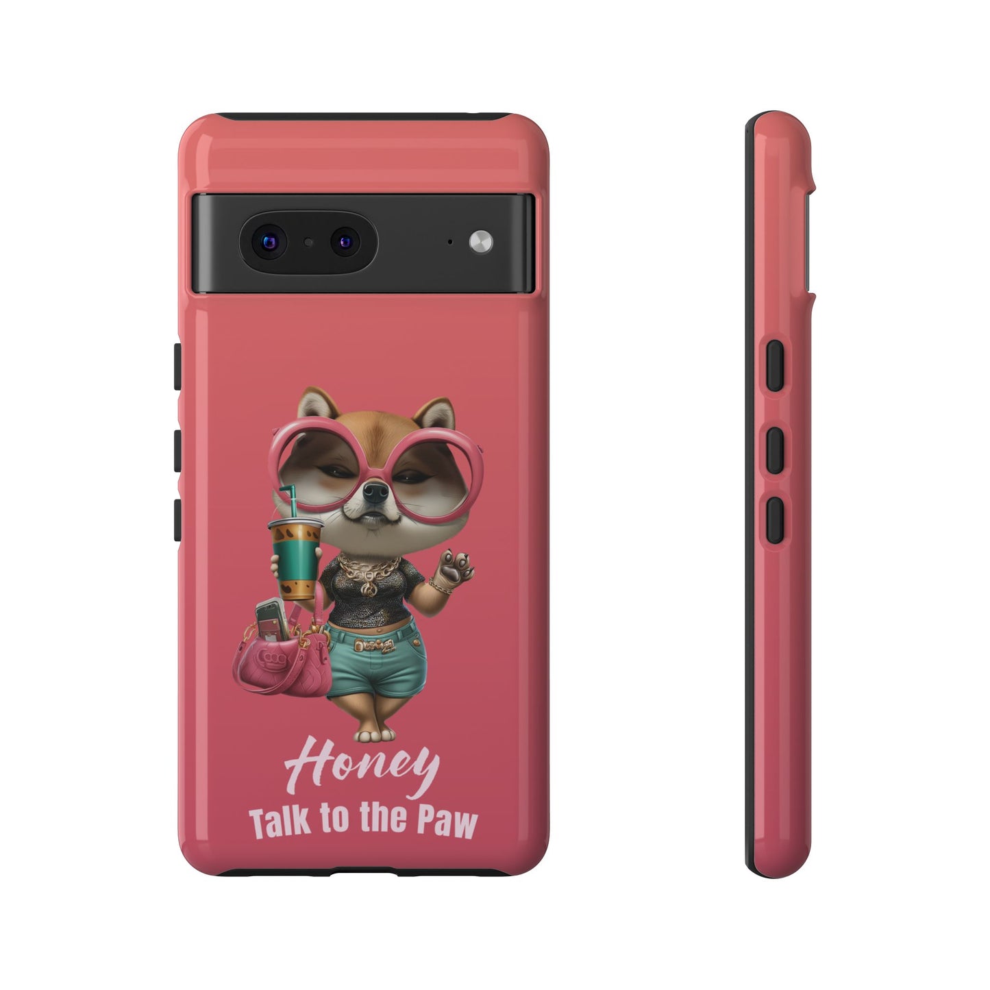 Honey Talk to the Paw Shiba Inu Phone Case Glam Dog Attitude Design