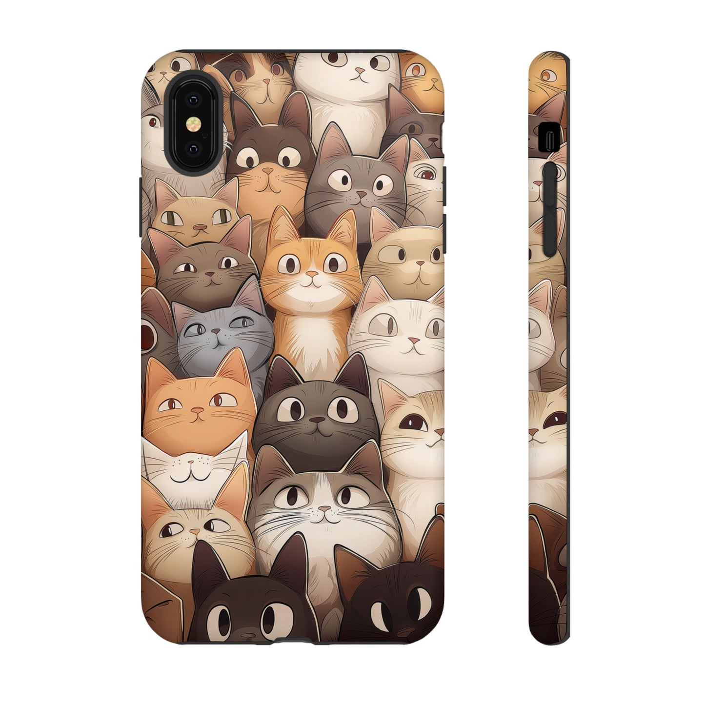 Feline Harmony - A Tapestry of Cats - Phone Case