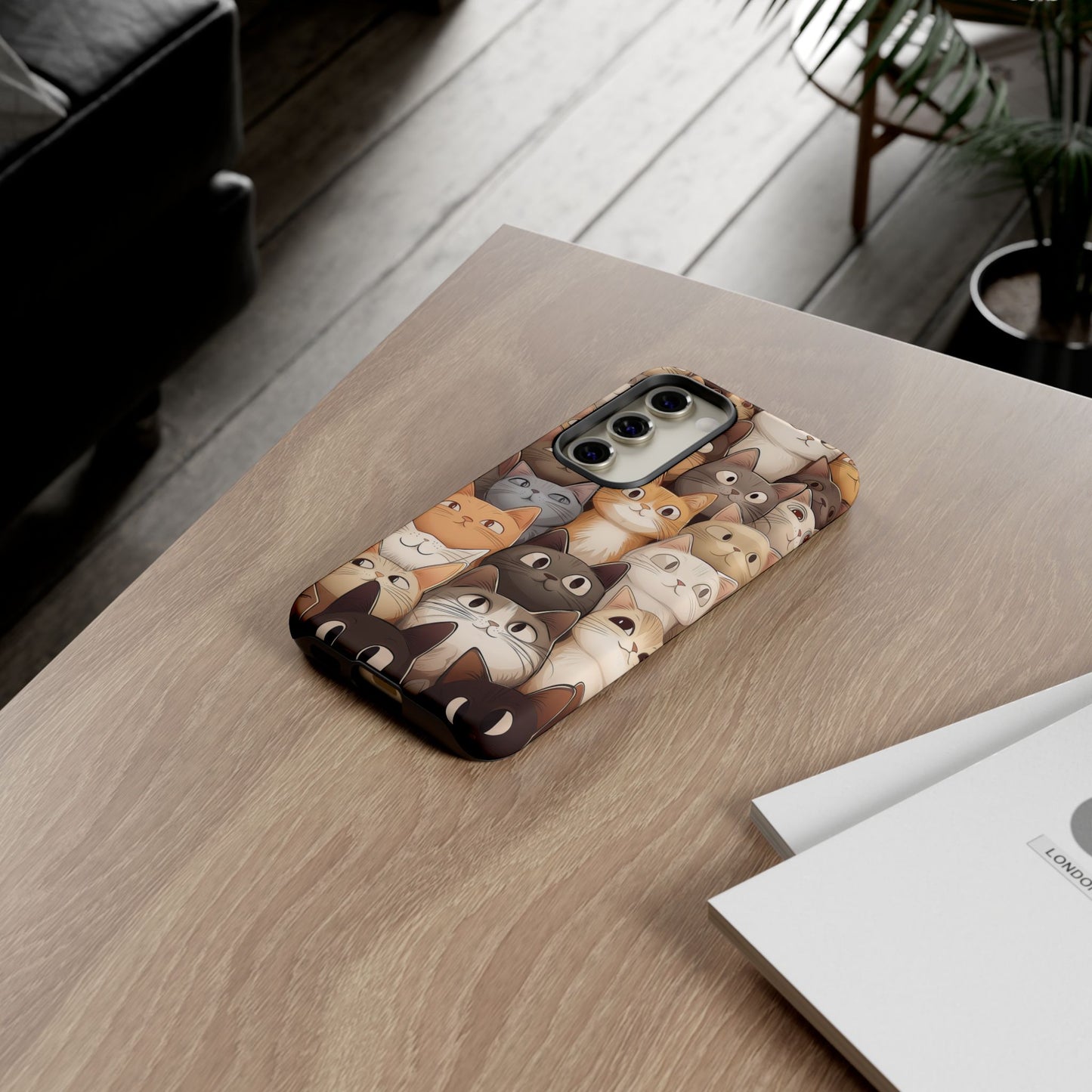 Feline Harmony - A Tapestry of Cats - Phone Case