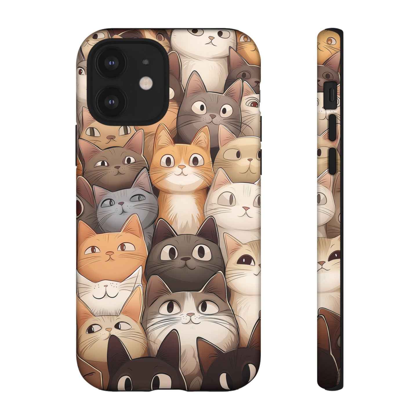 Feline Harmony - A Tapestry of Cats - Phone Case