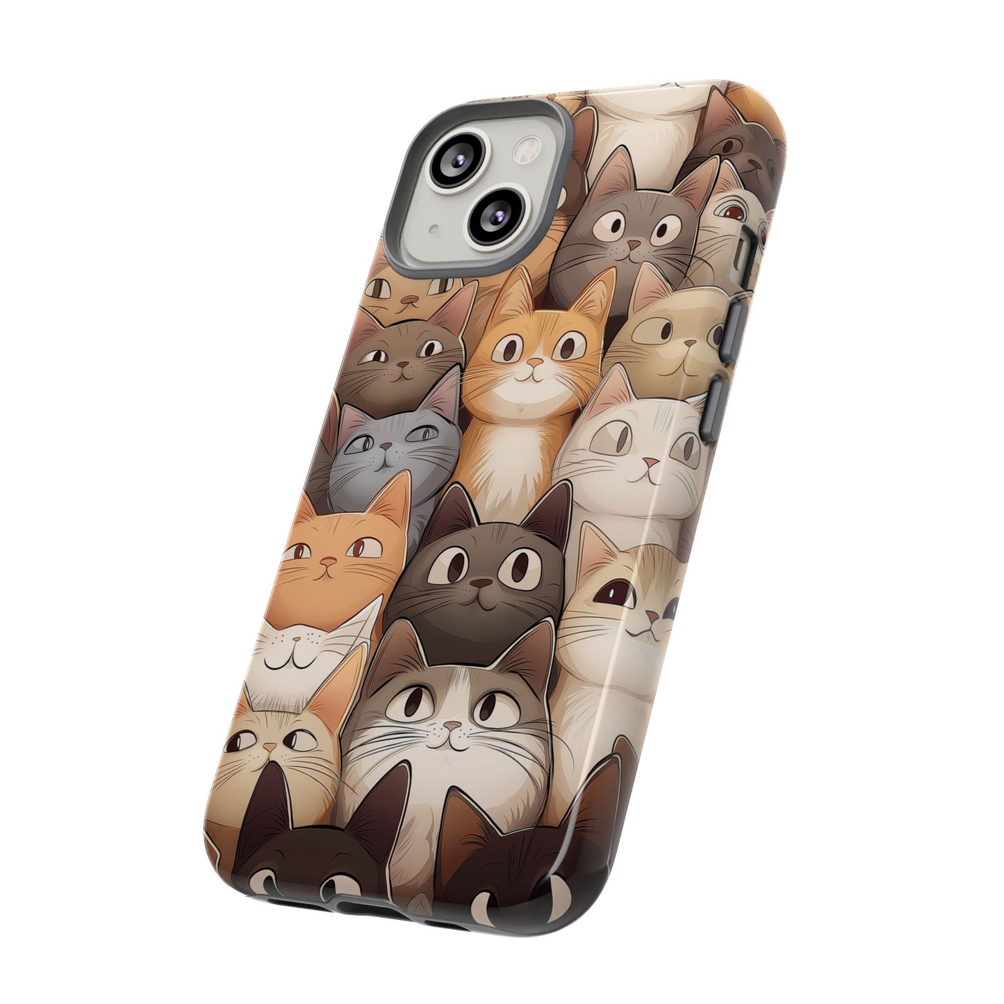 Feline Harmony - A Tapestry of Cats - Phone Case