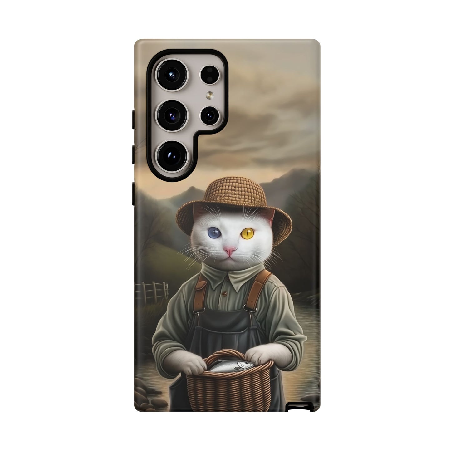 Custom Cat Portraiture Phone Case Vintage Character