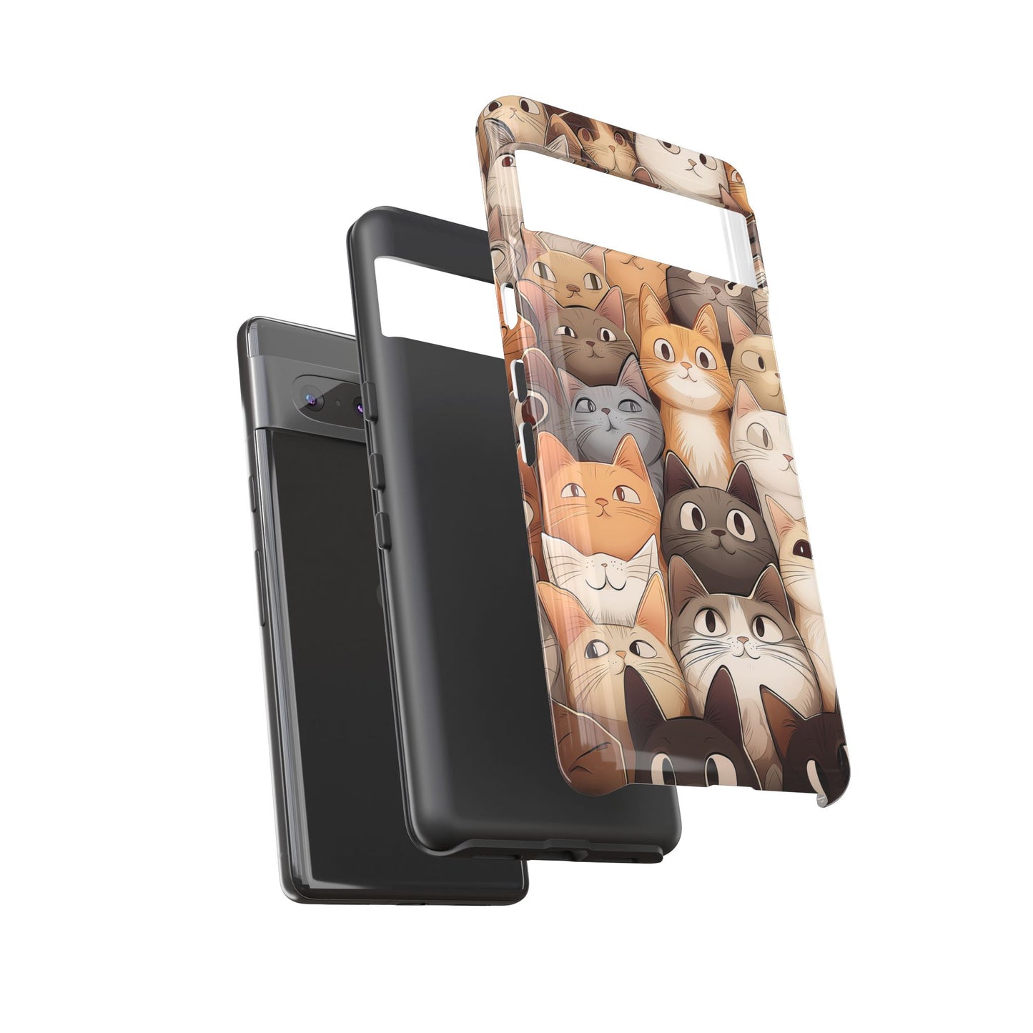 Feline Harmony - A Tapestry of Cats - Phone Case