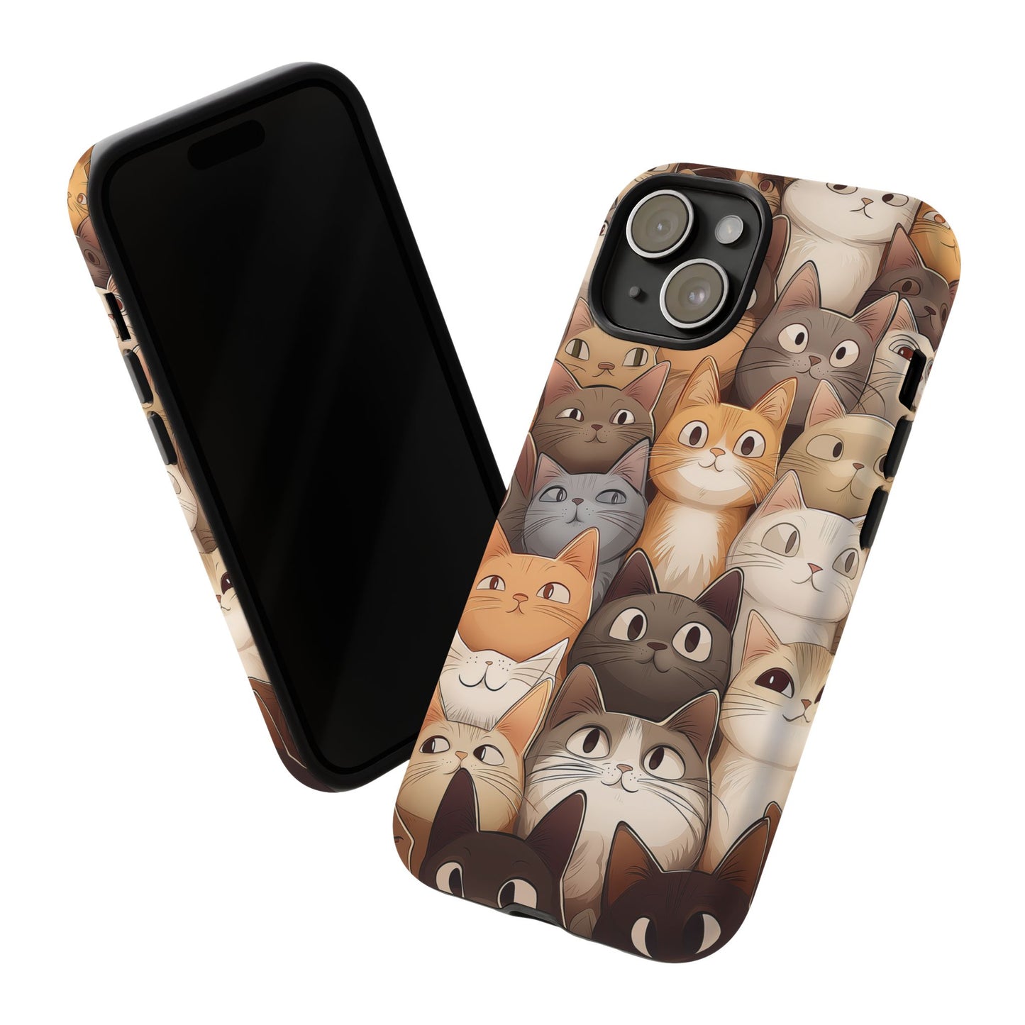 Feline Harmony - A Tapestry of Cats - Phone Case