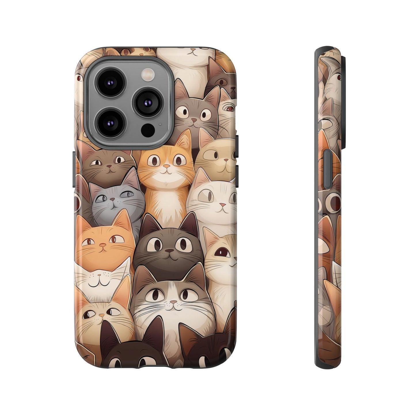 Feline Harmony - A Tapestry of Cats - Phone Case