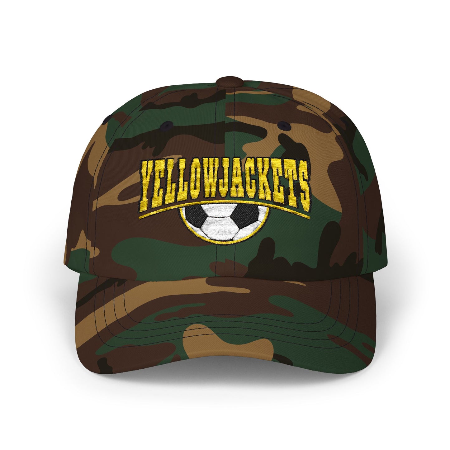 Embroidered Yellowjackets Soccer Hat – Varsity Style Embroidered Cap