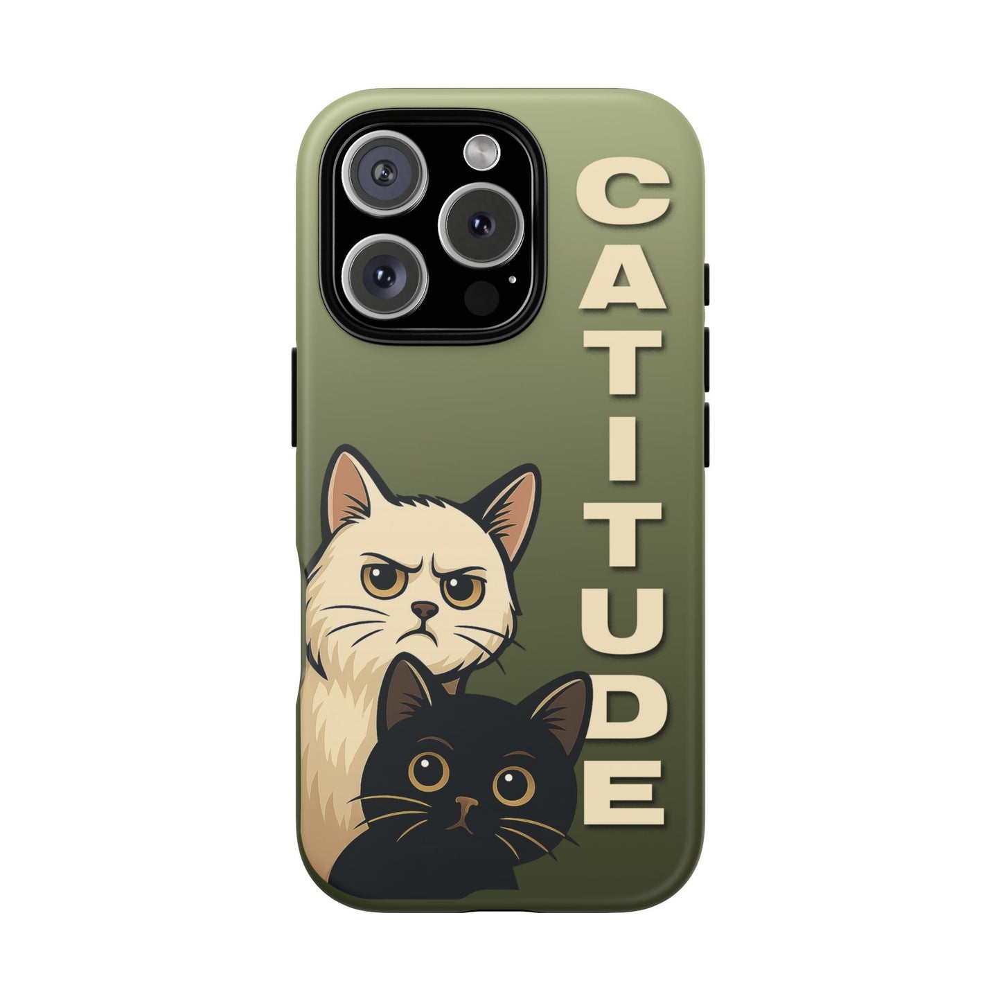 Catitude Angry Cat & Kitten Phone Case