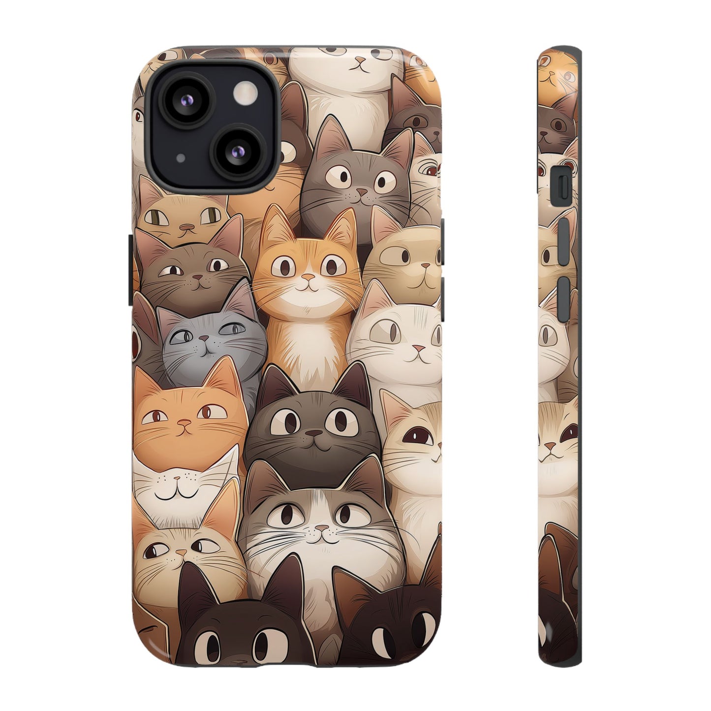 Feline Harmony - A Tapestry of Cats - Phone Case