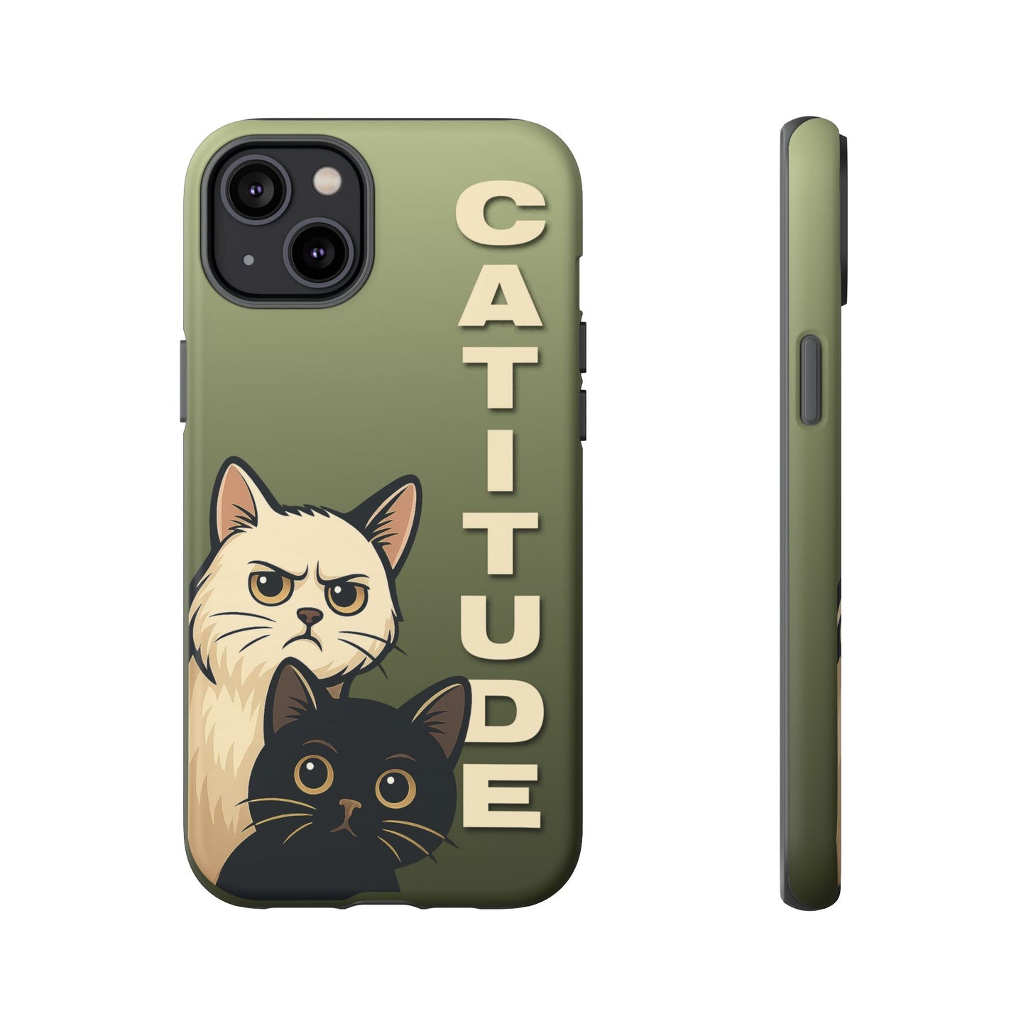 Catitude Angry Cat & Kitten Phone Case