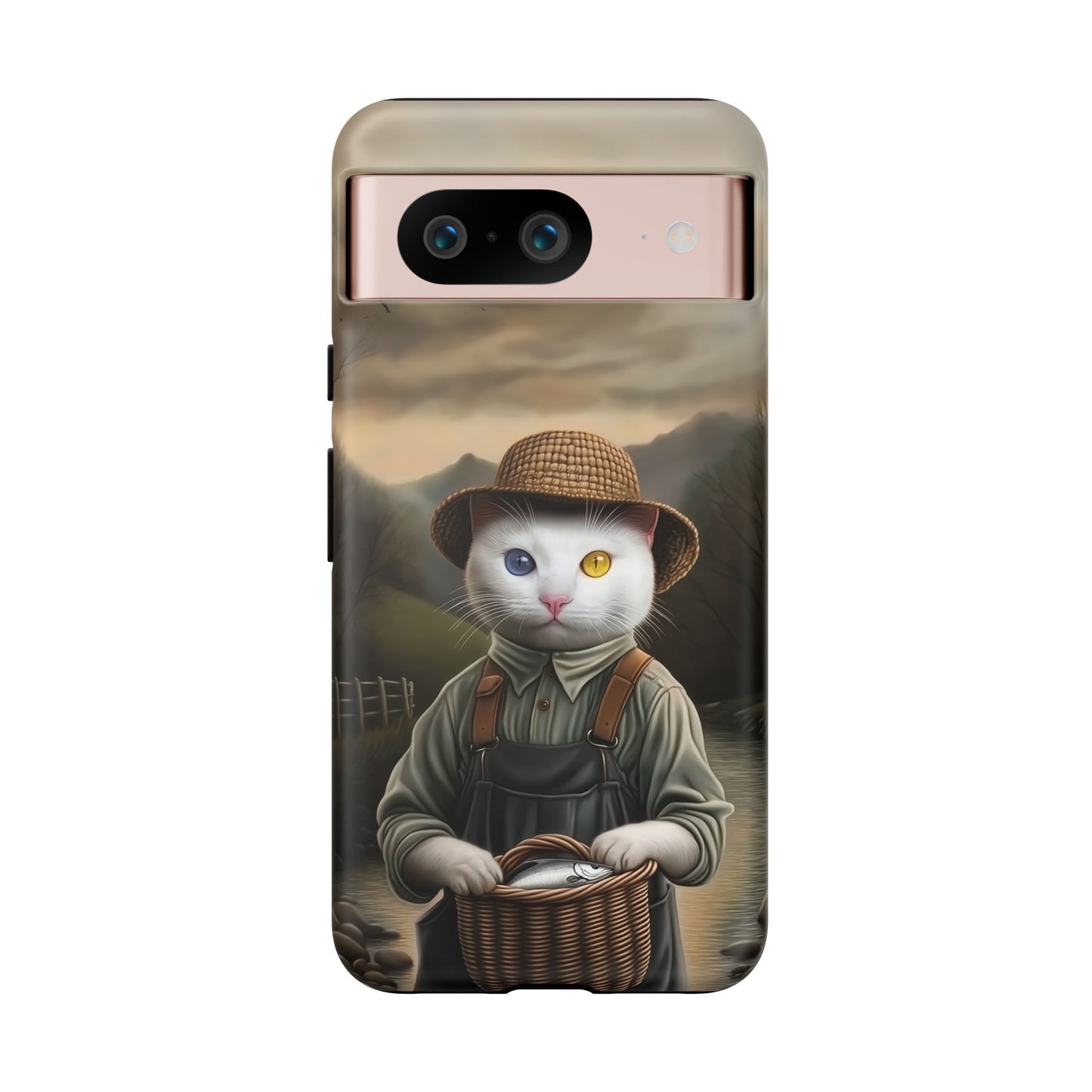 Custom Cat Portraiture Phone Case Vintage Character