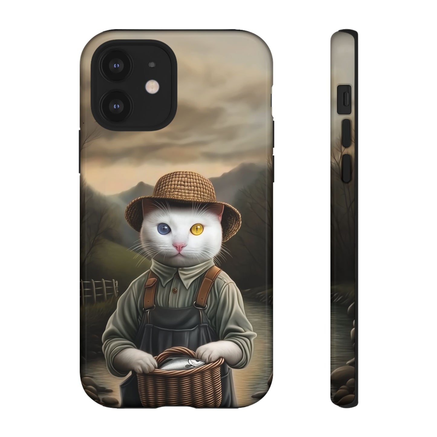 Custom Cat Portraiture Phone Case Vintage Character