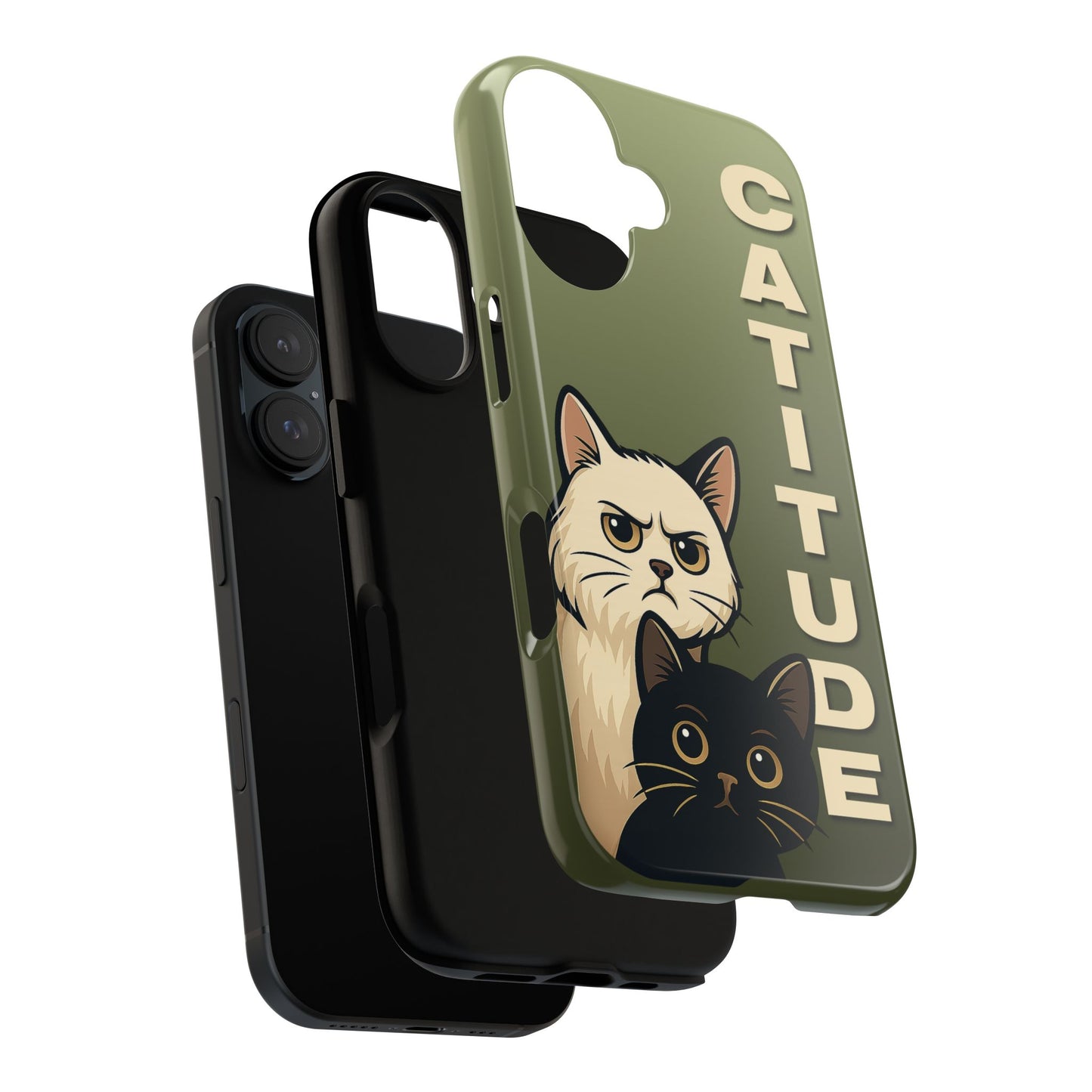 Catitude Angry Cat & Kitten Phone Case