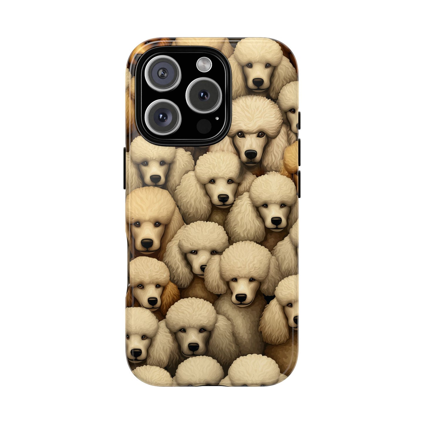 Poodle iPhone Case Cream & Apricot Poodles Dog Phone Case