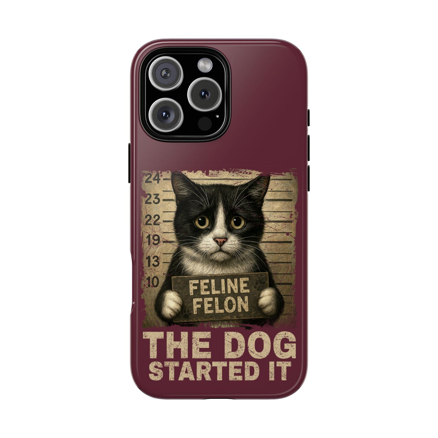 "The Dog Started It" Feline Felon Catitude Phone Case