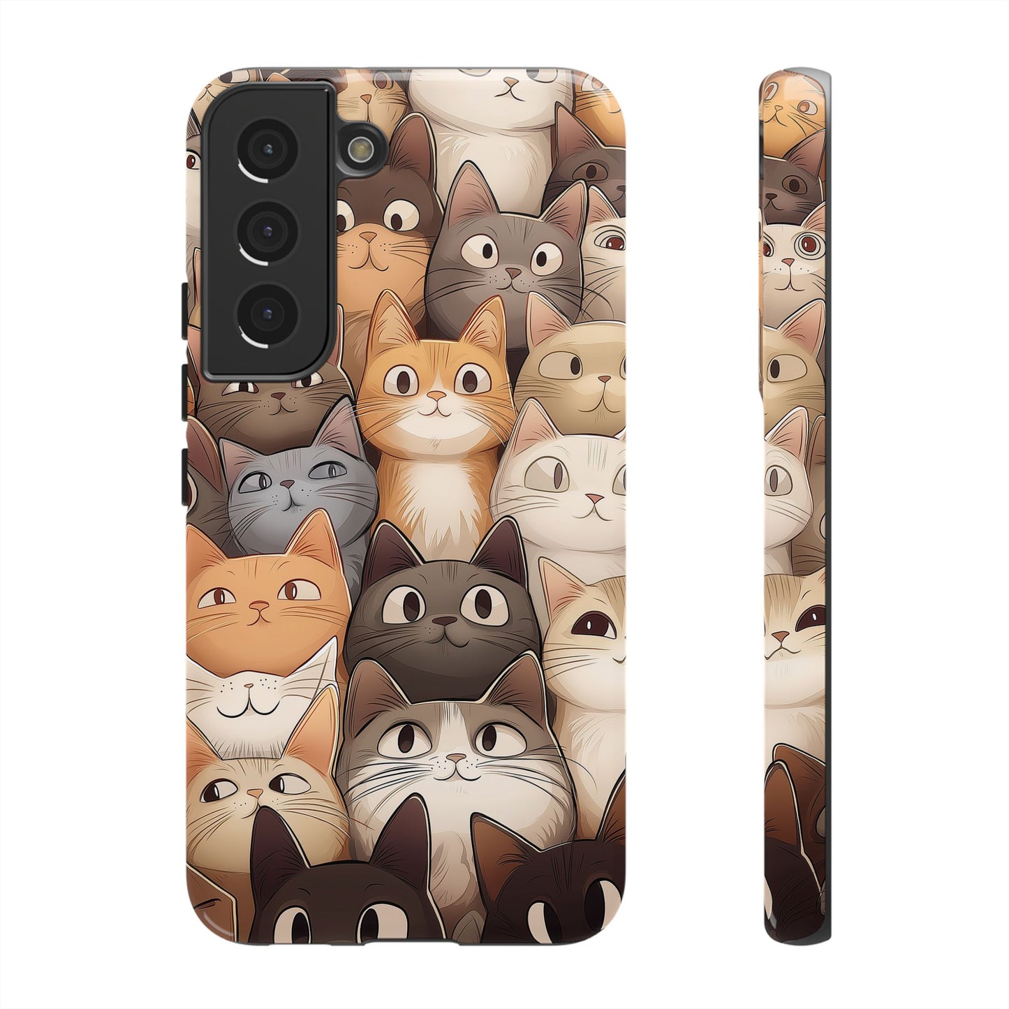 Feline Harmony - A Tapestry of Cats - Phone Case