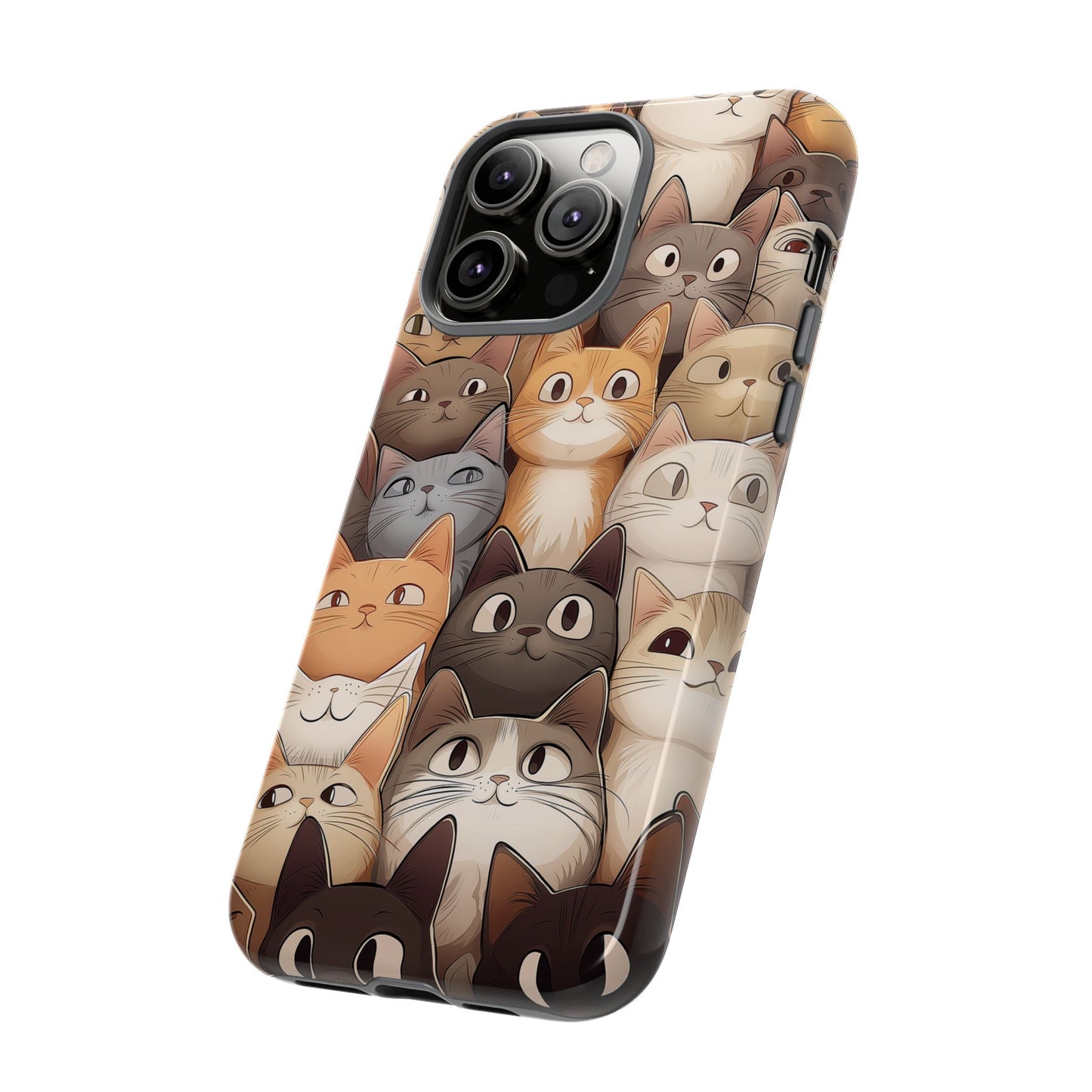 Feline Harmony - A Tapestry of Cats - Phone Case