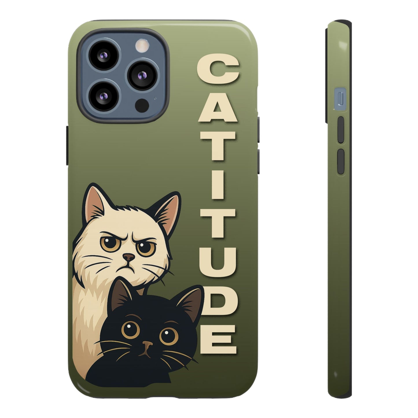 Catitude Angry Cat & Kitten Phone Case