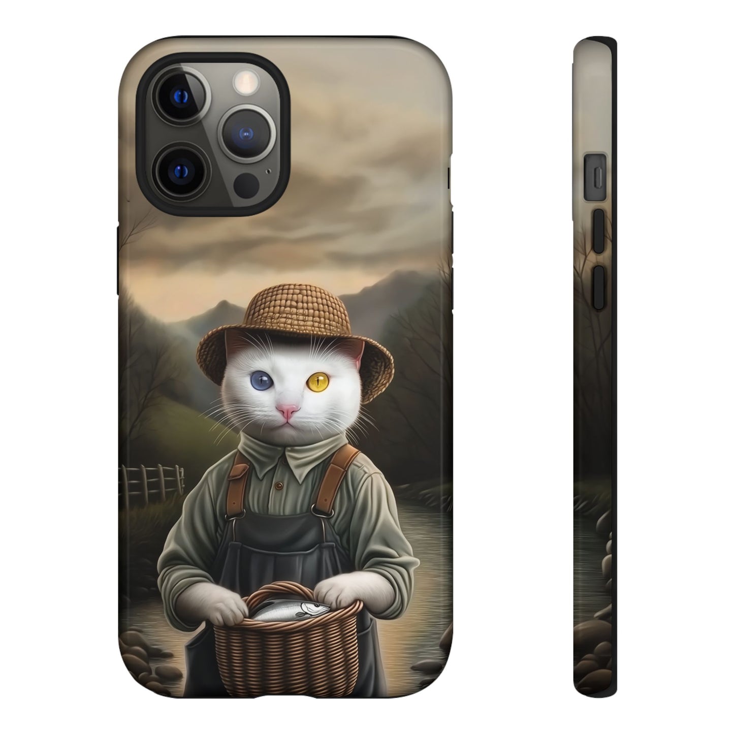 Custom Cat Portraiture Phone Case Vintage Character