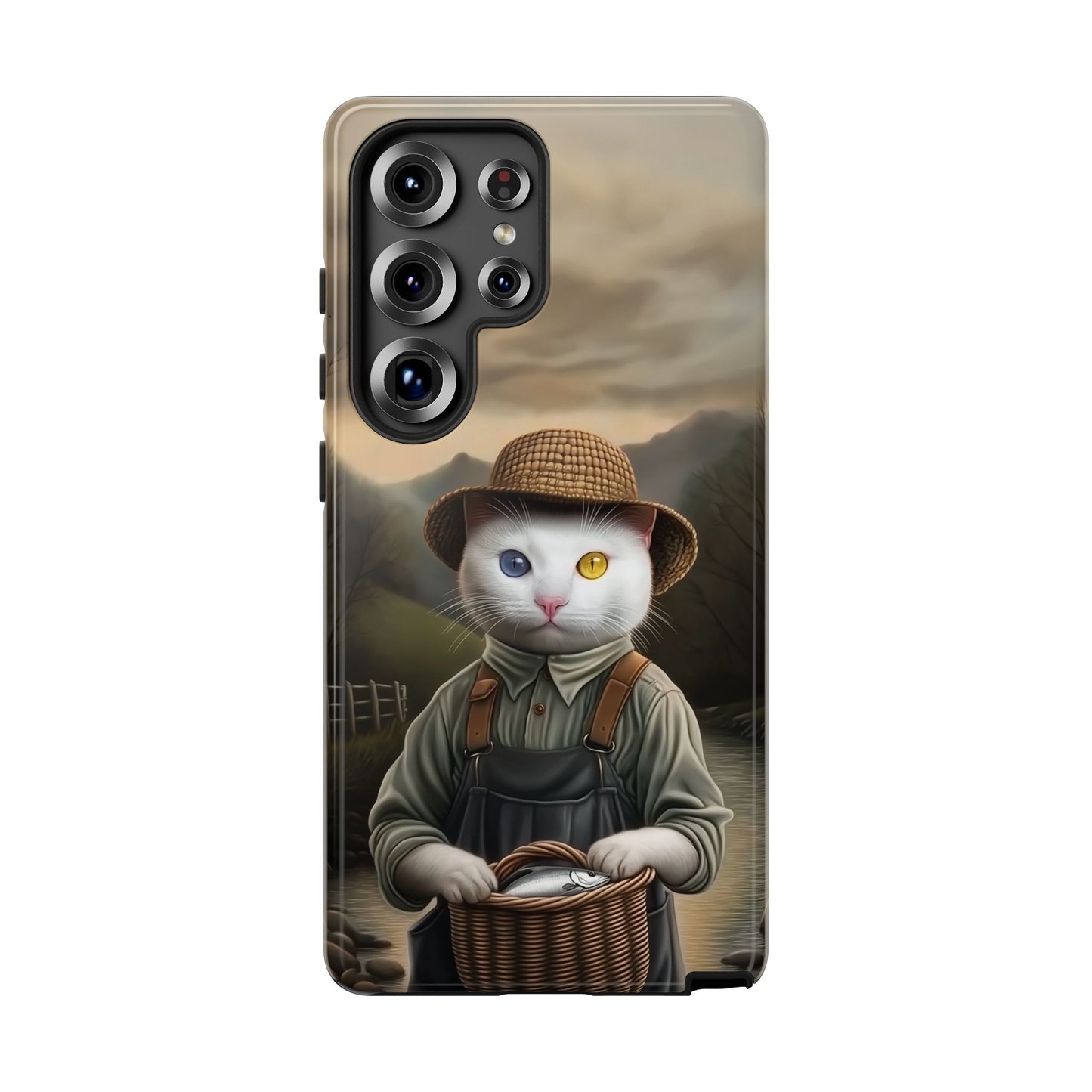 Custom Cat Portraiture Phone Case Vintage Character