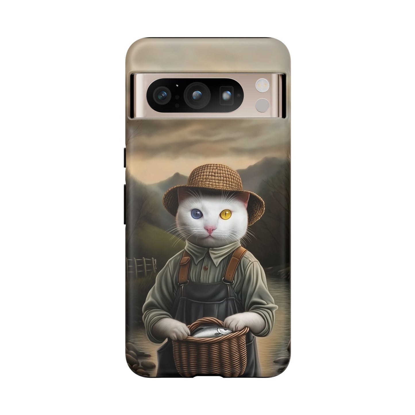 Custom Cat Portraiture Phone Case Vintage Character