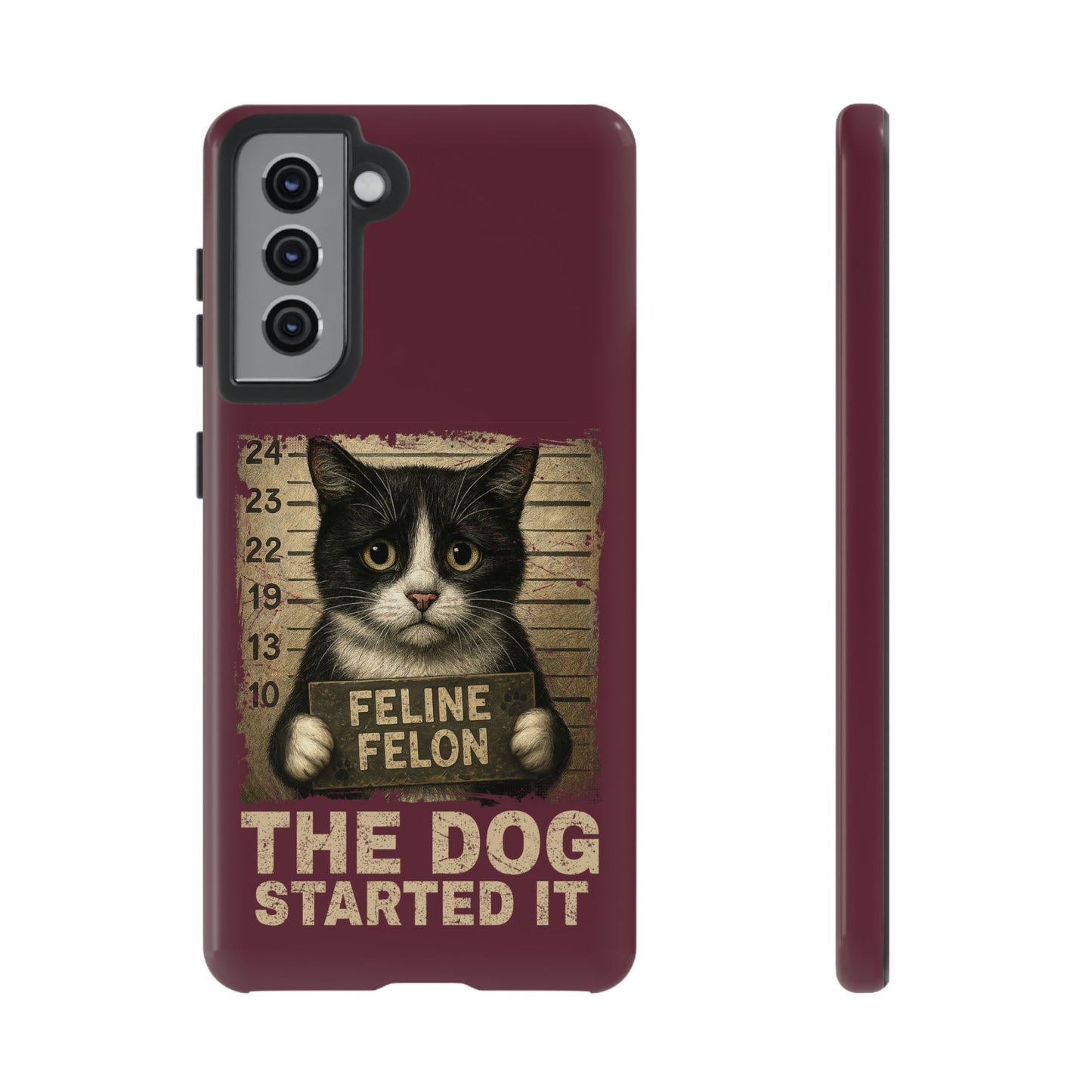 "The Dog Started It" Feline Felon Catitude Phone Case