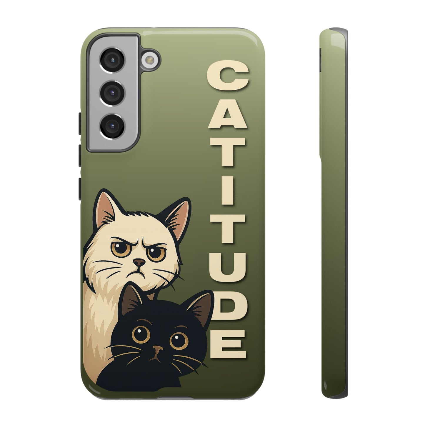 Catitude Angry Cat & Kitten Phone Case