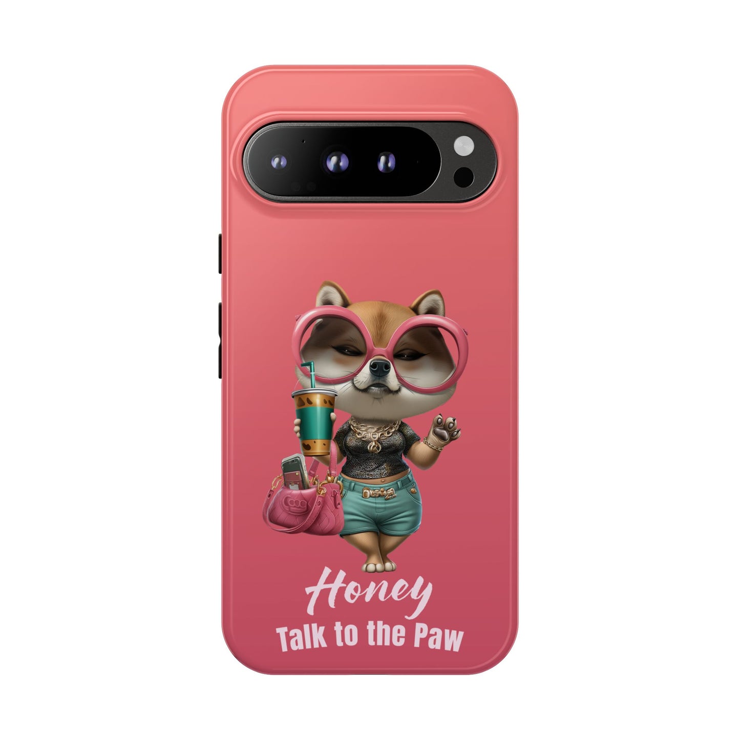 Honey Talk to the Paw Shiba Inu Phone Case Glam Dog Attitude Design