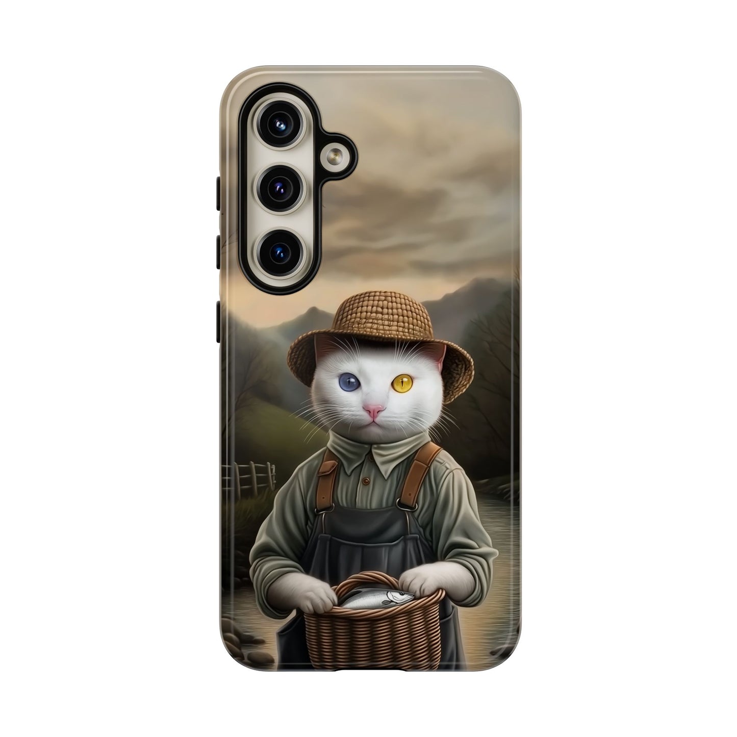 Custom Cat Portraiture Phone Case Vintage Character