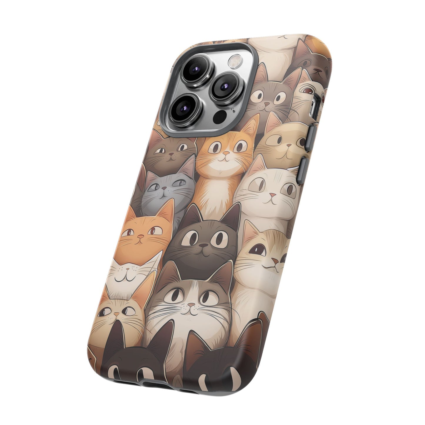Feline Harmony - A Tapestry of Cats - Phone Case