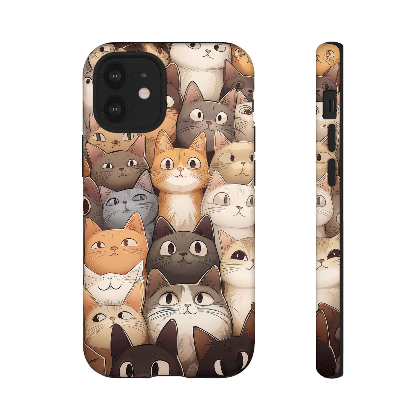 Feline Harmony - A Tapestry of Cats - Phone Case