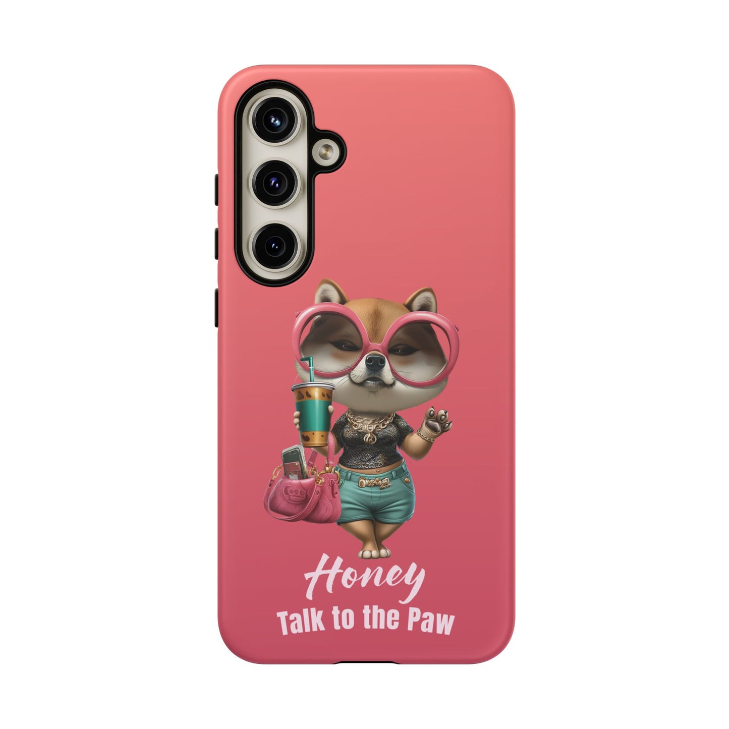 Honey Talk to the Paw Shiba Inu Phone Case Glam Dog Attitude Design